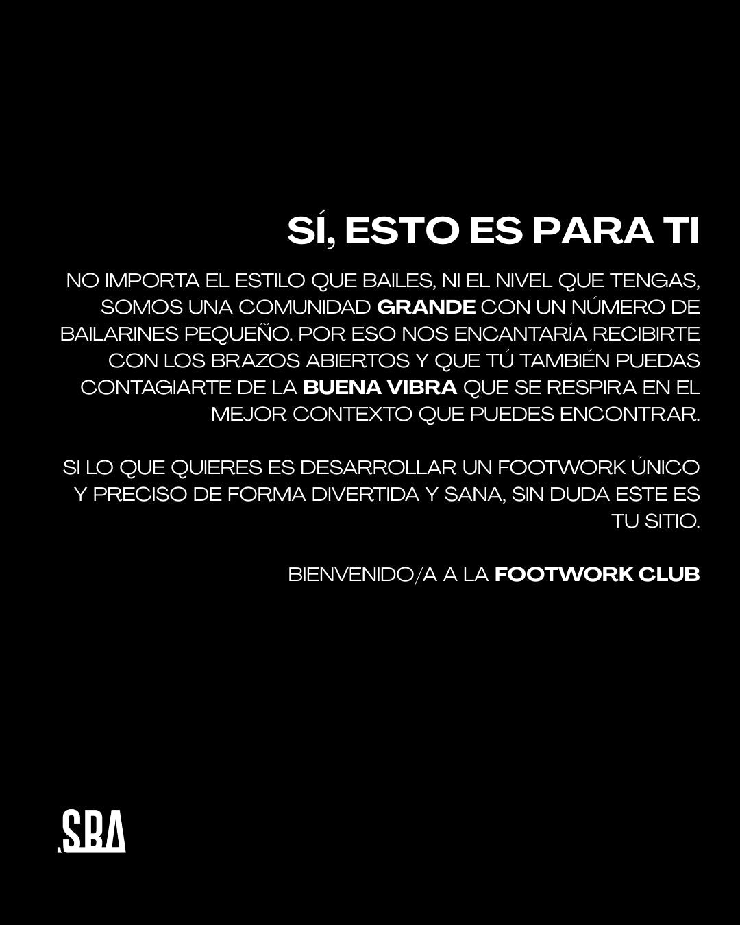 Footwork Club 👟 (inscripciones cerradas, abrimos en junio)